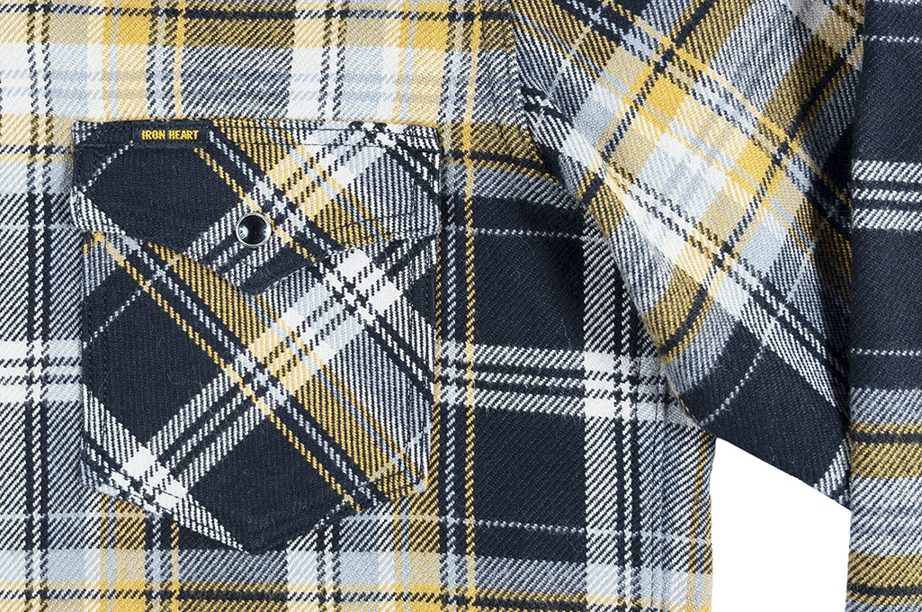 Iron Heart Ultra-Heavy Flannel - Crazy Check Yellow - Image 9